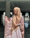 Abaya ombré de mariposa en color café