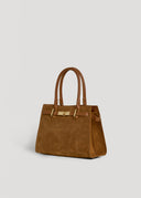 Bolso Luna Looks en ante y piel Togo color cuero - Elegancia atemporal