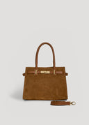 Bolso Luna Looks en ante y piel Togo color cuero - Elegancia atemporal
