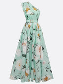 Valmare | Vestido Largo Floral de Un Hombro