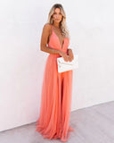 Patrec | Vestido mujer elegante maxi vestido