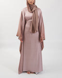 Abaya ombré de mariposa en color café