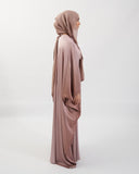 Abaya ombré de mariposa en color café