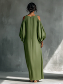 Valmare | Vestido Largo Verde Oliva