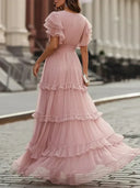 Valmare | Vestido Largo Rosa Elegante
