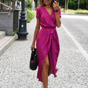 Fez | Vestido cruzado con estampado floral