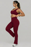 Elevate Leggings acanalados de tiro medio con efecto contorno