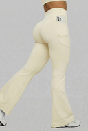 Legging Flare Cintura en V Latte – Ajuste favorecedor