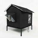 🐱🏡 -50% ! 🌿 Casa para Gatos Exterior Elevada para Todas las Estaciones – Oxford y Aluminio Térmico, Impermeable y Plegable.
