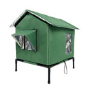 🐱🏡 -50% ! 🌿 Casa para Gatos Exterior Elevada para Todas las Estaciones – Oxford y Aluminio Térmico, Impermeable y Plegable.
