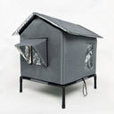 🐱🏡 -50% ! 🌿 Casa para Gatos Exterior Elevada para Todas las Estaciones – Oxford y Aluminio Térmico, Impermeable y Plegable.